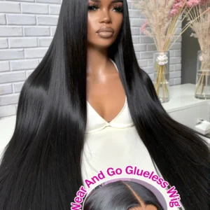 Luvin 5x5 HD Lace Closure Wig Human Hair 220 Density Glueless Wigs Human Hair Pre Cut Ready to Wear Straight Wigs For Beginners