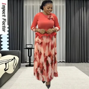 Miyake Pleated Skirt Set 2025 Spring Summer New Loose Irregular Applique Printed Half-length Skirt Women's Large Size Skirt Set