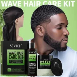 Wave Control Pomade Kit 360 Deep Wave Hair Gel Prevent hair breakage shampoo Sport Wavy Curly Hair Control Gel With Cap Kit