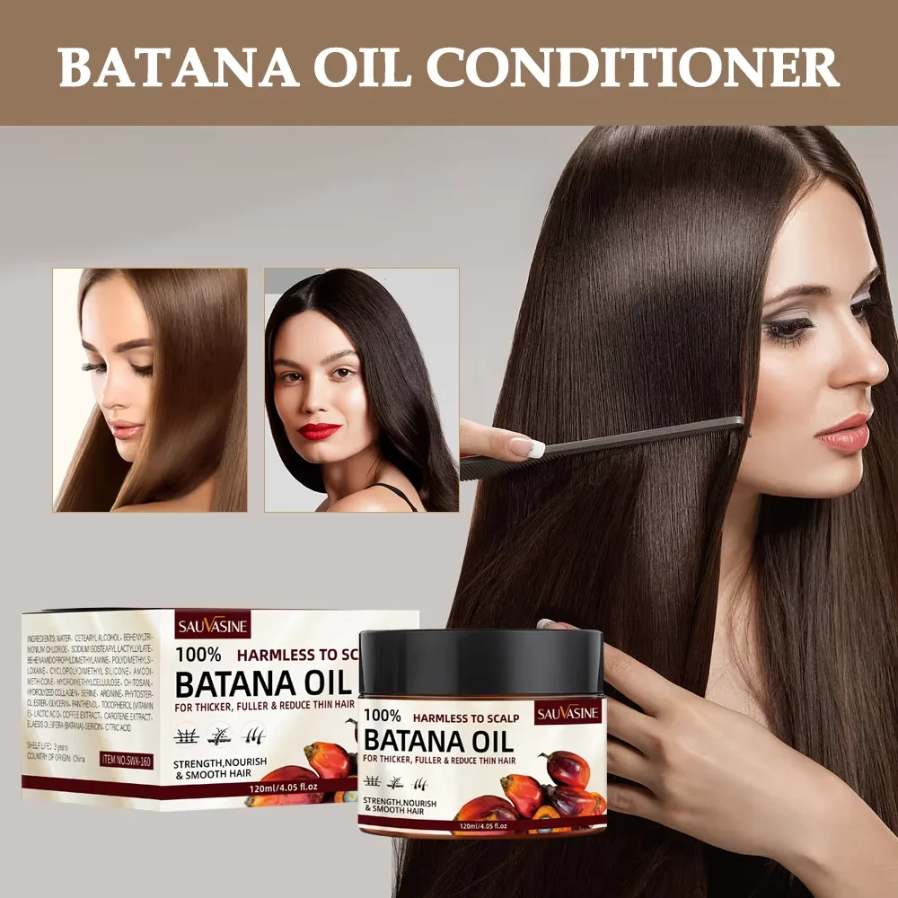 Batana Oil Shampoo Hair Conditioner Hair Care Set Dry Fizzy Damaged Hair Repair Moisturizing Strengthen Growth Hair Shampoo Soap - Image 3