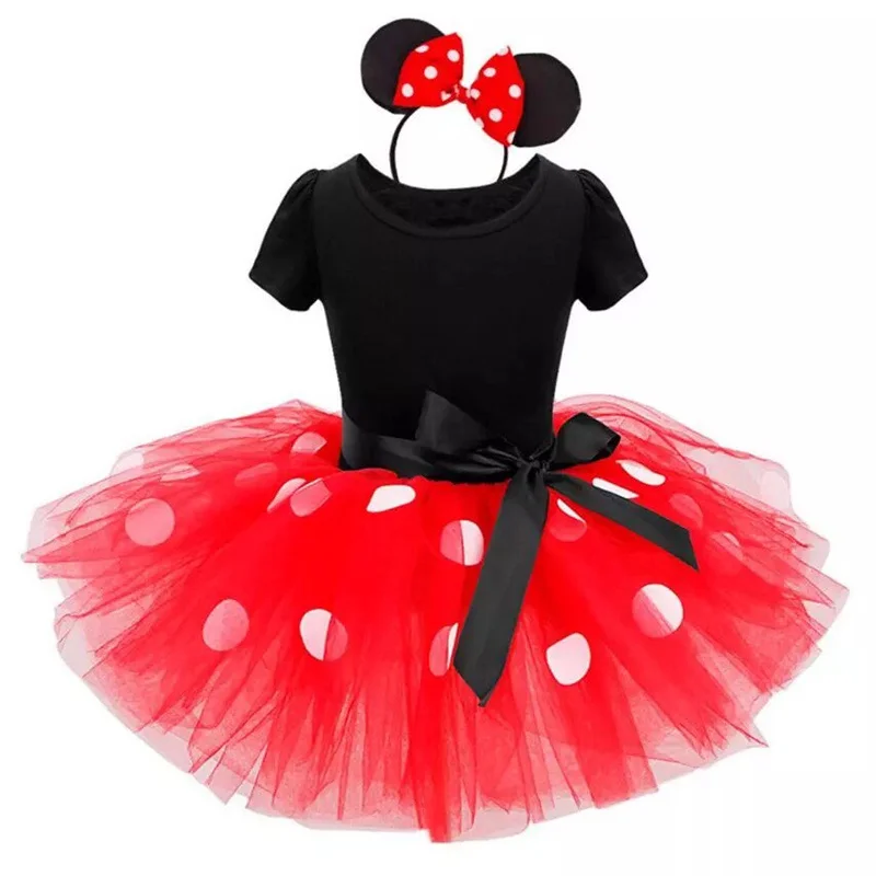 Cute Baby Girl Dress for 9M-4Yrs Children Summer Clothes Kids Minni Mouse Polka Dot Dress Girls Birthday Party Christmas Costume - Image 5