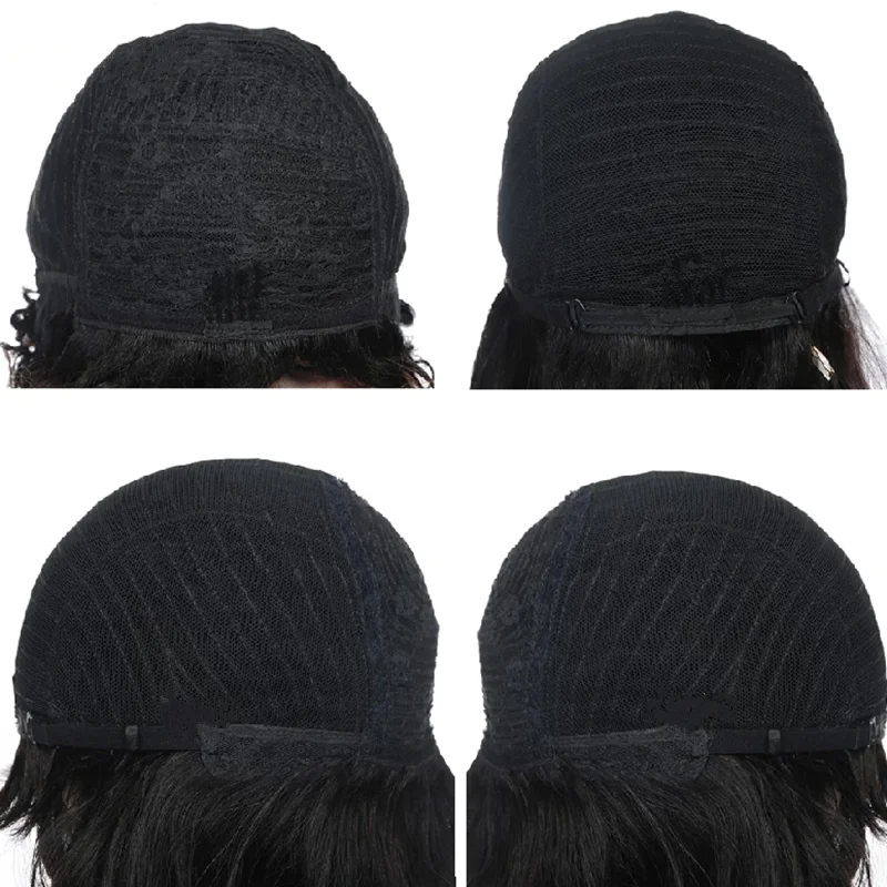 6inch 4/99J/natural black color 150% density machine made pixie human hair wig for women straight short pixie remy wig - Image 4