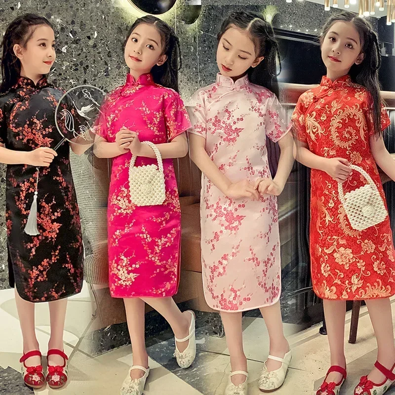 Summer Children Girls Dresses Vestidos Casual Baby Qipao Costumes Fashion Modern Cheongsam Kids Clothes Chinese Style Girl Dress - Image 5