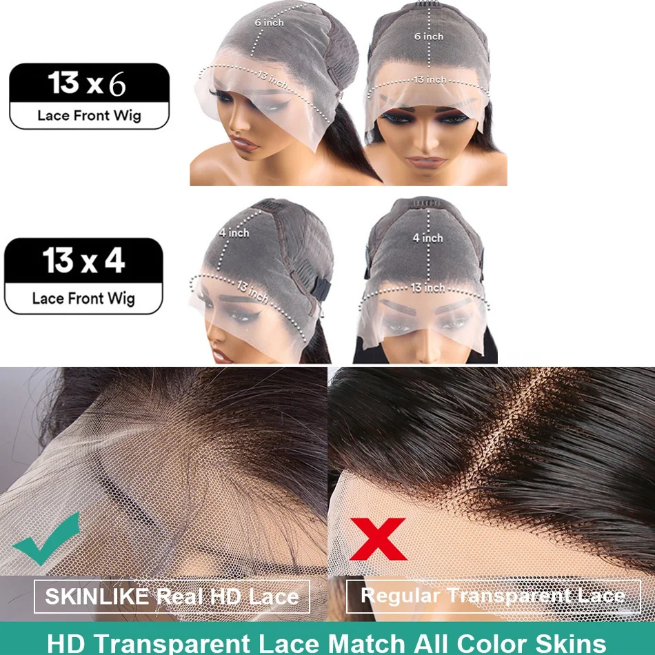 30 40 Inch Straight Lace Front Wigs Human Hair 13x6 Hd Lace Frontal Wig 13x4 Bone Straight Human Hair Wigs For Black Women Remy - Image 3
