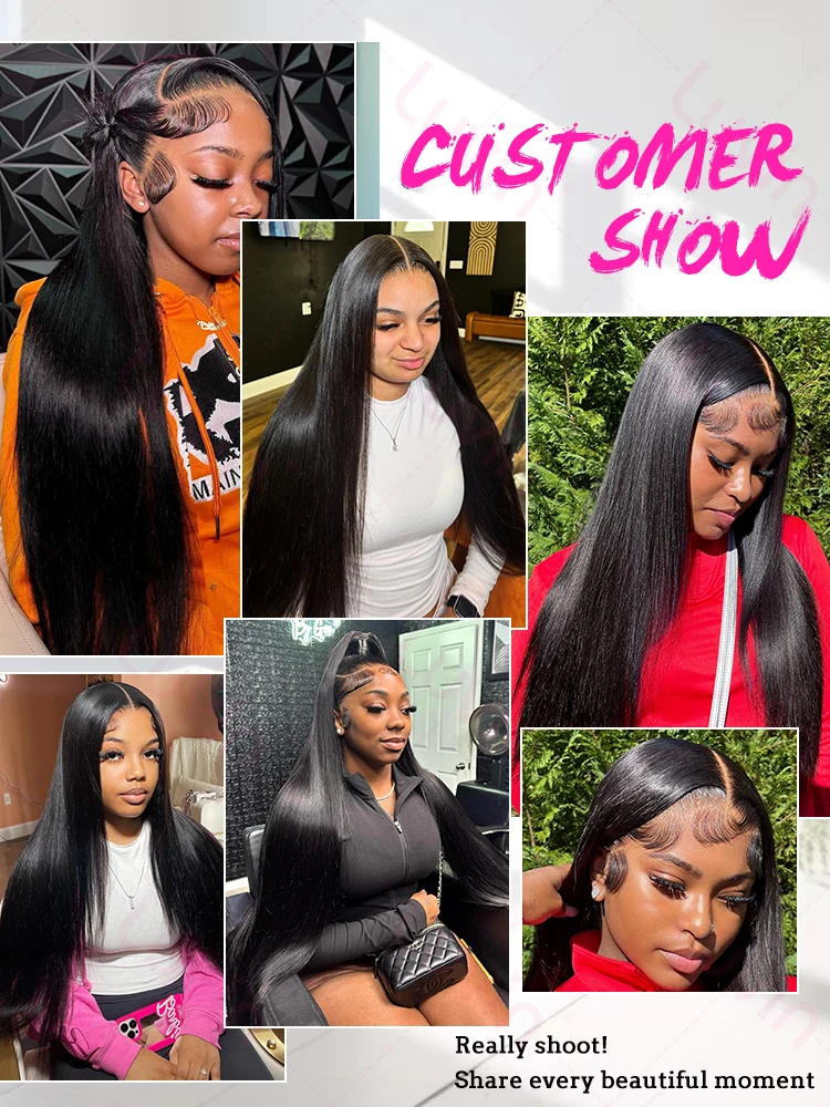 30 40 Inch Straight Human Hair Wigs 13x6 Hd Lace Frontal Wig Brazilian Transparent Bone Straight 13x4 Lace Front Wig For Women - Image 5