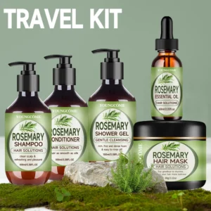 Rosemary Hair Care 5pcs Set Nourishing Strengthens Roots Repair Anti Drying Hair Moisturizer Vitamin E Smoothing Hair Products