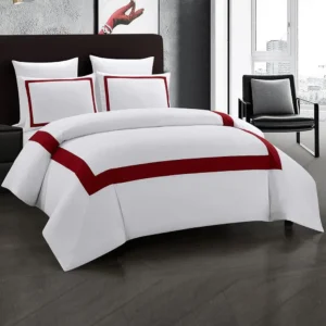45Bedding Set Red Double Bed Luxury Stitching Comforter Bedding Sets Geometric Bed Linen Set BE47001