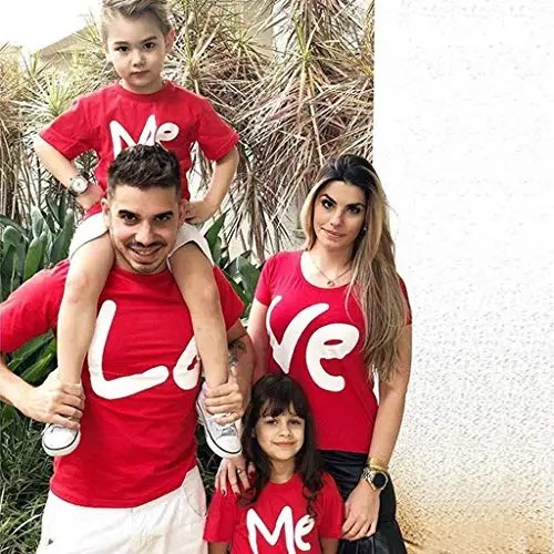 1pcs Love Me Family Shirts Valentine's Day Matching Clothes Daddy Mommy and Me Family Matching T-Shirt Love Me Tee Tops Outfits - Image 3