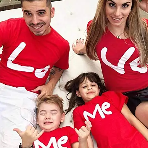 1pcs Love Me Family Shirts Valentine's Day Matching Clothes Daddy Mommy and Me Family Matching T-Shirt Love Me Tee Tops Outfits - Image 2