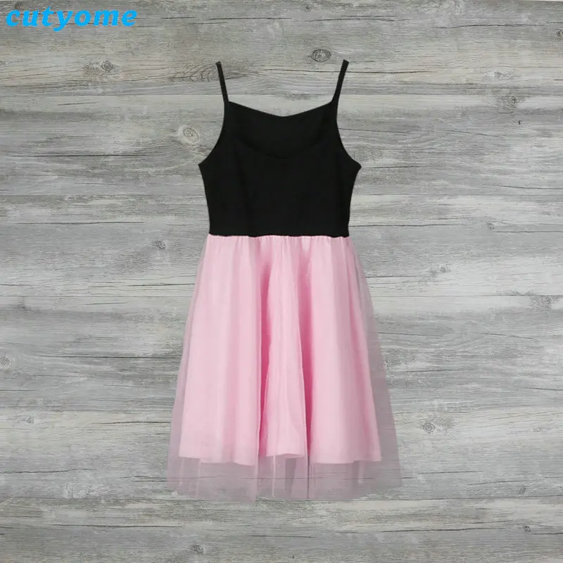 Matching Mom And Daughter Family Clothes Dresses Sleeveless Pink Mesh Patckwork Tutu Dress For Princess Mommy And Me Outfits - Image 6