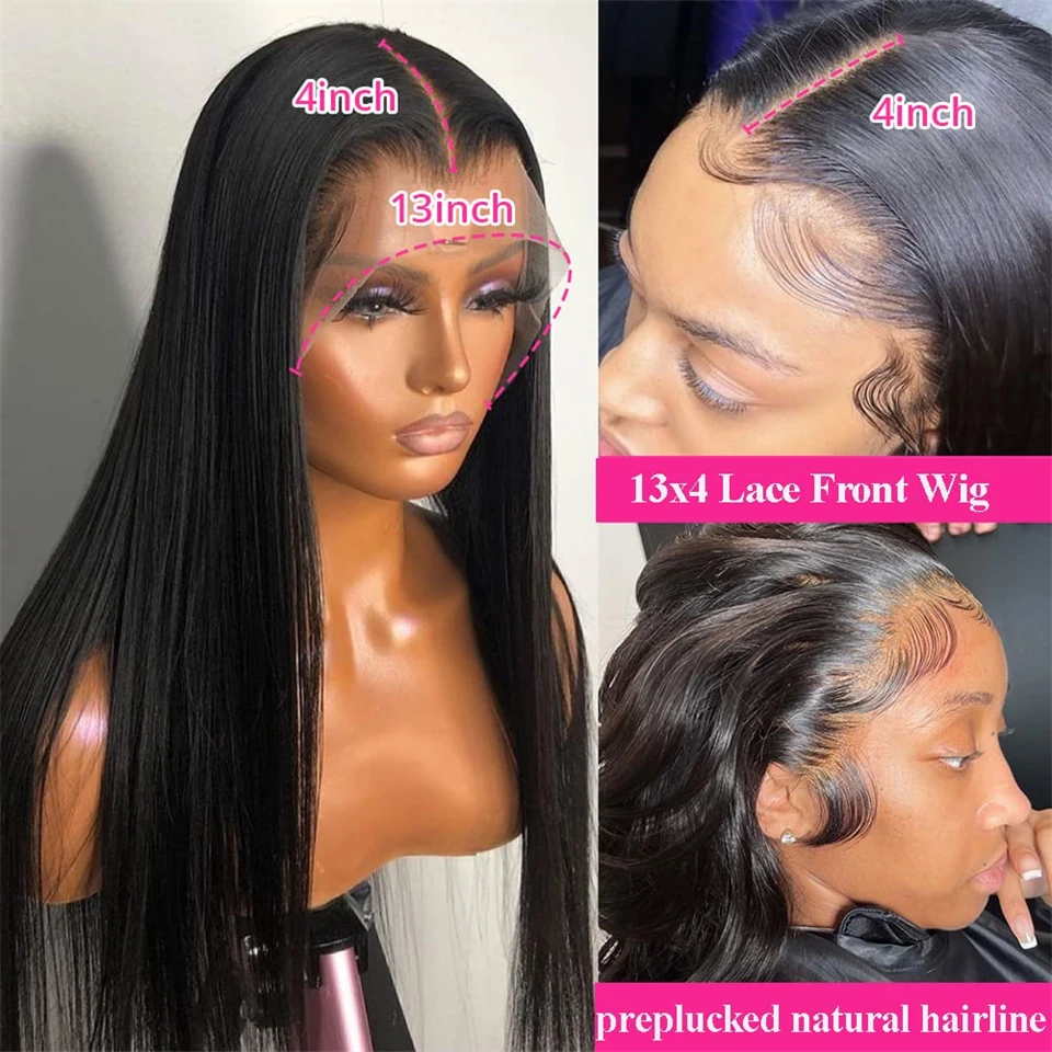 30 Inch 13x4 Transparent Lace Front Human Hair Wigs Brazilian Straight Glueless 360 Human Hair Lace Frontal Wig for Black Women - Image 2
