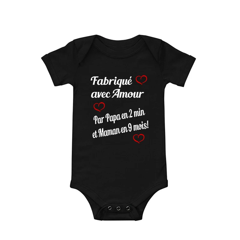 Made with Love Dad In 2 Min and Mom In 9 Months Baby Rompers Newborn Infant Jumpsuit Boy&girls Clothes 3-6-9-12-18-24Months - Image 5