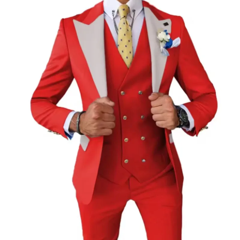 Men's Formal 3Piece Slim Fit Suit Blazer Vest And Pants Classical Style Groomsman Tuxedo Wedding dresses Formal Party Set Prom - Image 3