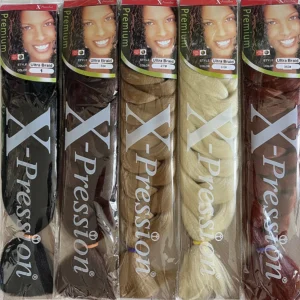 Xpression 82 Inch Jumbo Braiding Hair Synthetic Braid Crochet Hair Extensions 165g Pre Stretched Braid Wholesale For Black Women