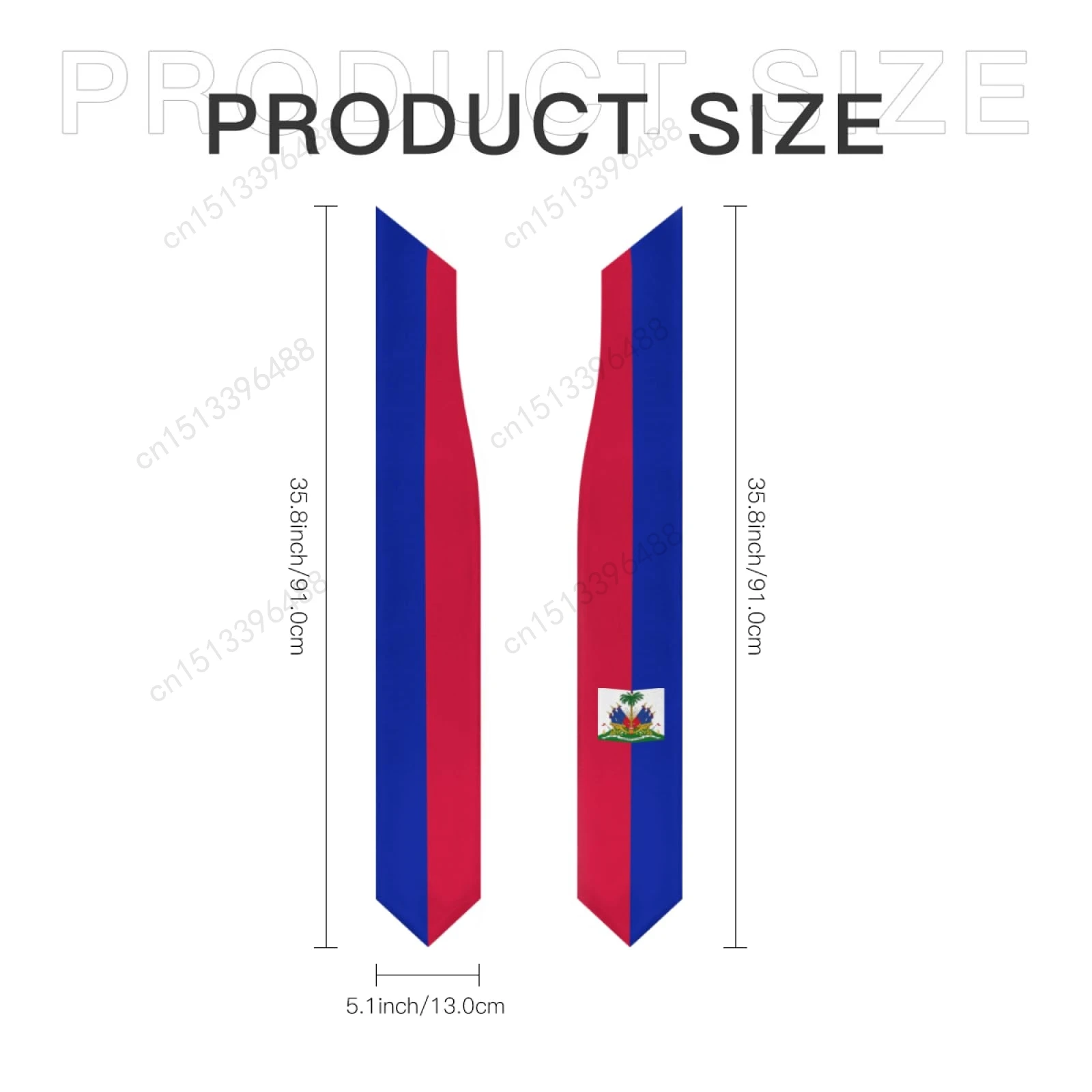 2025 Haiti Flag Graduation Stole Shawl Sash Honor For Study Aboard International Students - Image 5