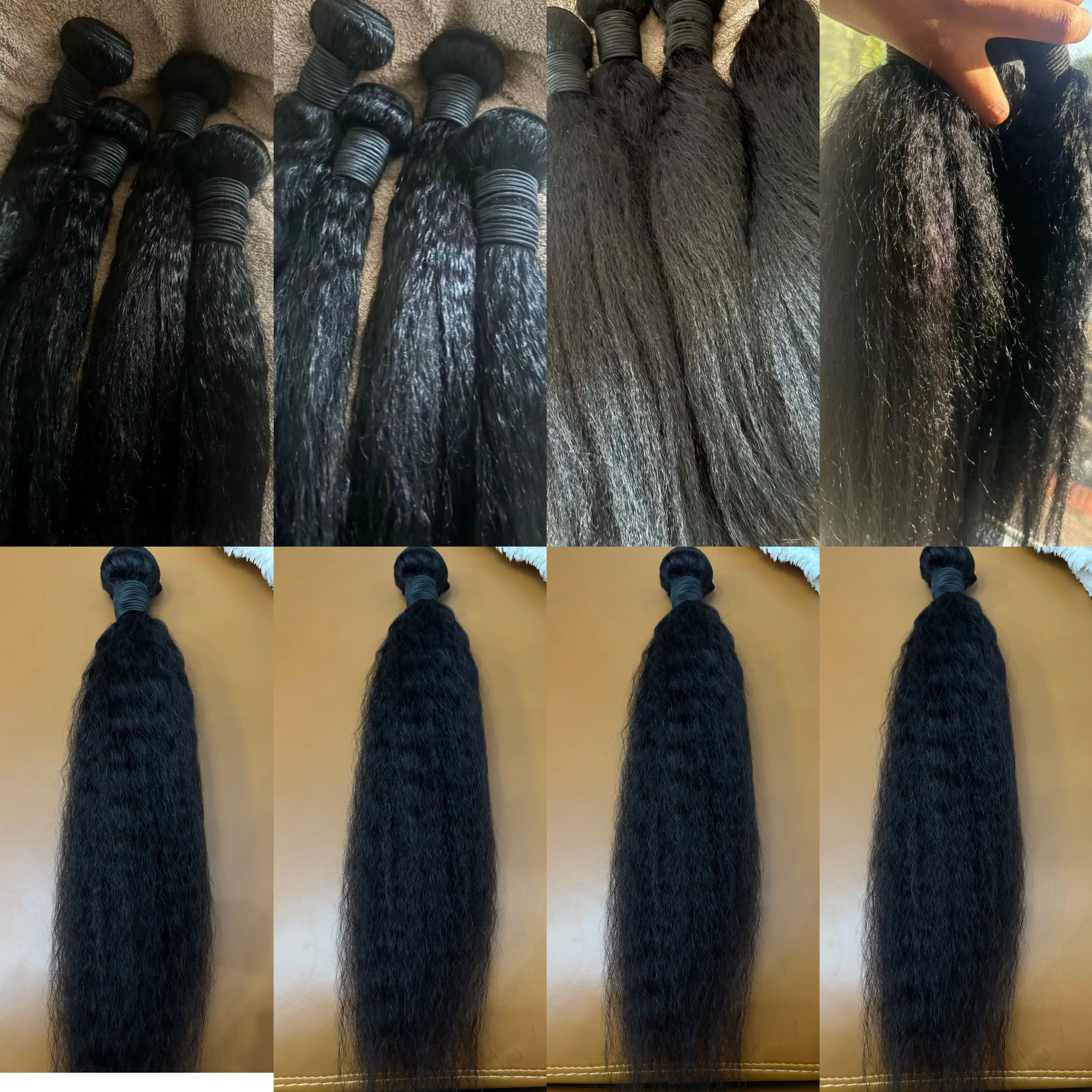 12A Kinky Straight Bundles Human Hair 100 Human Hair Yaki Straight Bundle 20 22 24 Inch Human Hair Bundles 3-5 Days Delivery - Image 2