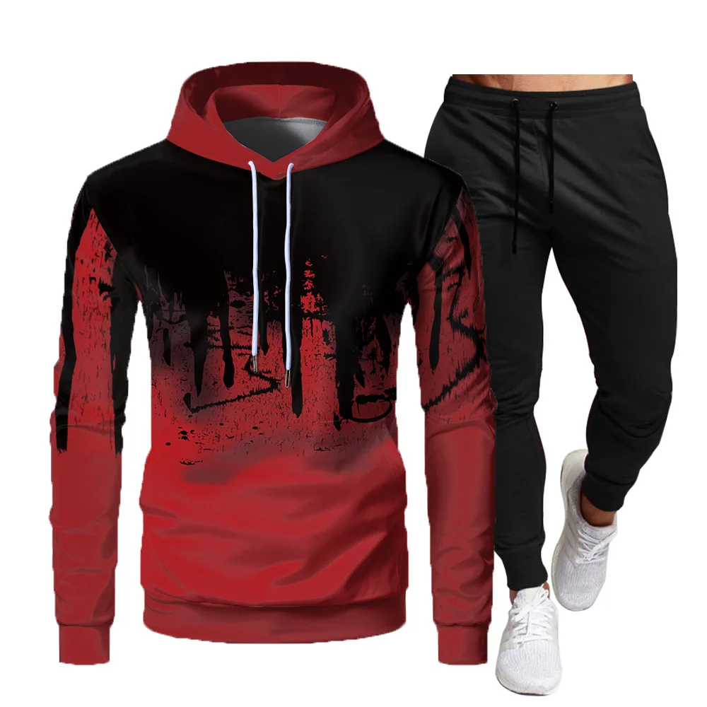 2023 Brand Autumn and Winter Hoodie Suit Men's Fashion Hoodie Brand Pants Casual Jogging Suit Sports Wear Sweatshirt - Image 5