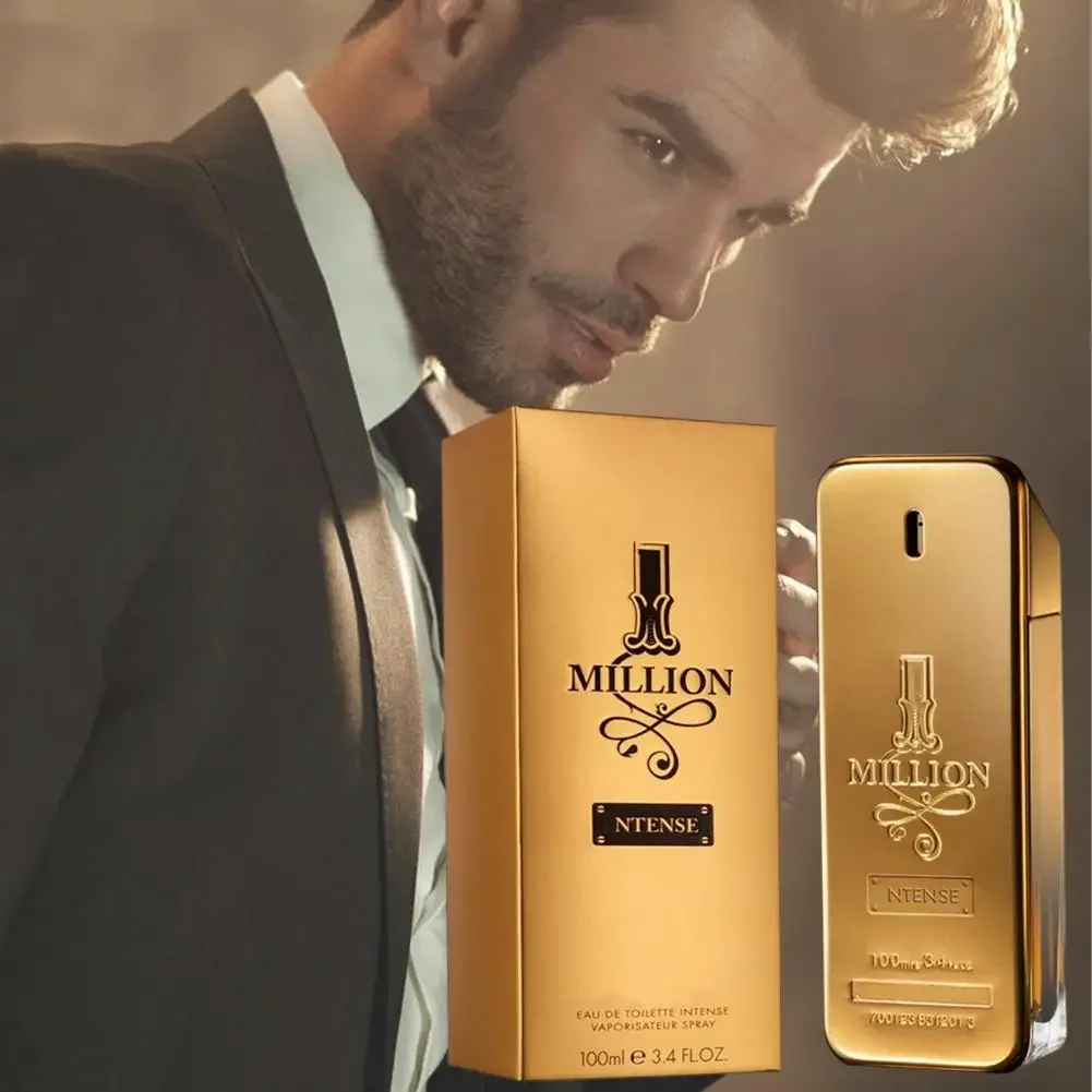 100ml Perfume Golden Million Gold Brick Extrait - Men's Long-Lasting Woody Perfume Men's Perfume Pray Fragrance - Image 2