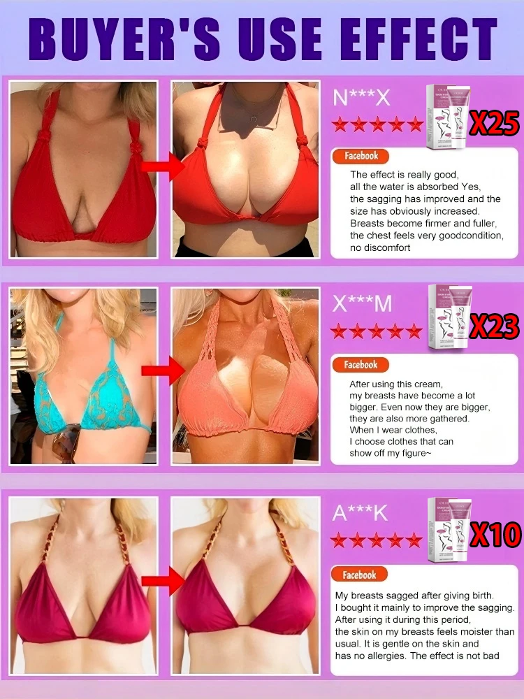 Breast Growth Enlargement Cream Chest Lift Firm Enhancer Care Oil Butt Breast Plump Growth Massage Boobs Bigger Body Care - Image 2