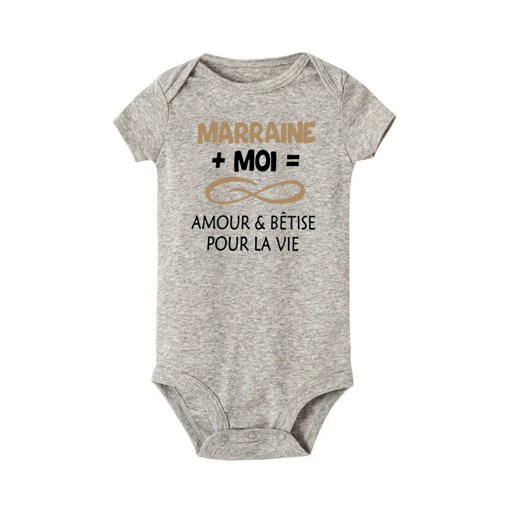 Summer Newborn Infant Baby Clothes Funny French Print Toddler Jumpsuits Boys Girls Unisex Short Sleeve Newborn Bodysuits Outfits - Image 3