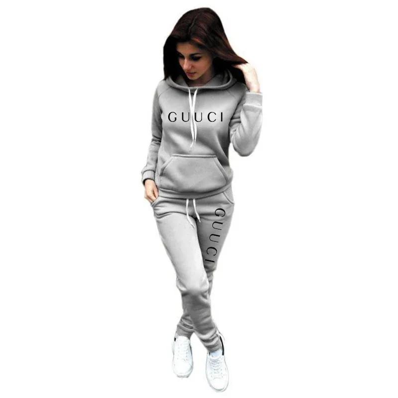 2025 Hot Sale Women Fashion Tracksuit Hoodies and Sweatpants High Quality Ladies Daily Casual Sports Jogging Suit Hooded Outfits - Image 2