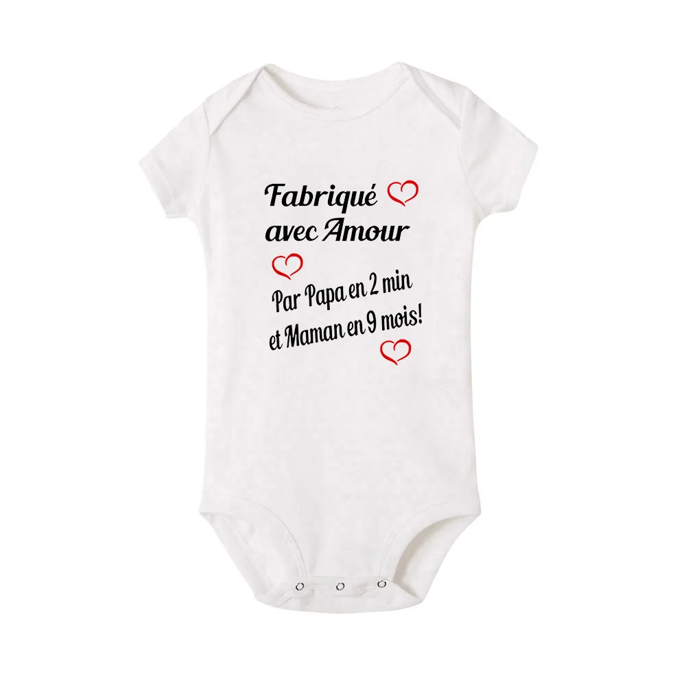 Made with Love Dad In 2 Min and Mom In 9 Months Baby Rompers Newborn Infant Jumpsuit Boy&girls Clothes 3-6-9-12-18-24Months - Image 6