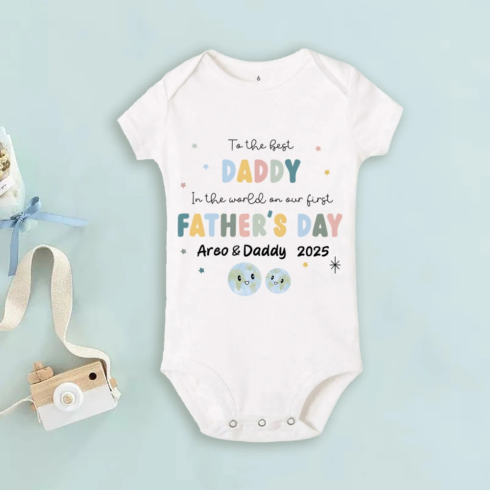 Father's Day Gift for Dad & Baby Matching Clothes with Names Partner Look for Father and Baby Perfect Gift for Father's Day - Image 4