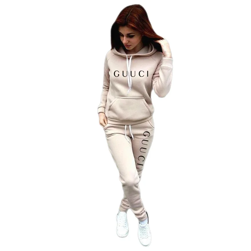 2025 Hot Sale Women Fashion Tracksuit Hoodies and Sweatpants High Quality Ladies Daily Casual Sports Jogging Suit Hooded Outfits - Image 6