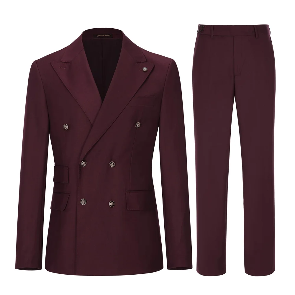 Mens 3-Piece Suit Notched Lapel One Button Slim Fit Formal Jacket Vest Pants Set