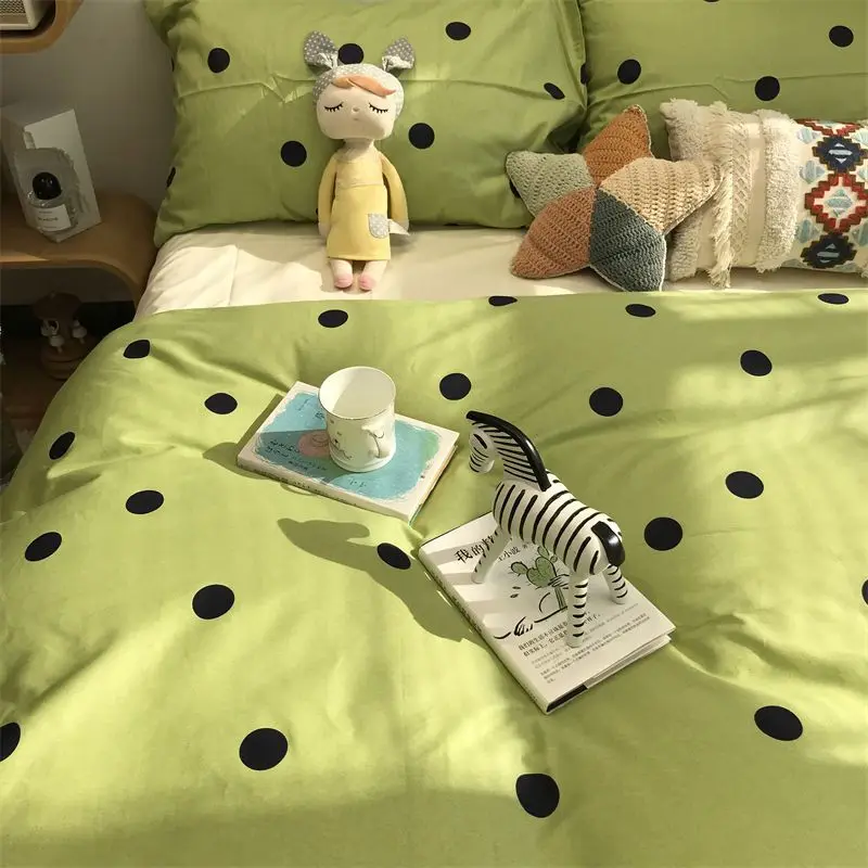 Orange Bedding Set Girls Boys Bed Linen Sheet Plaid Duvet Cover No Filling 240x220 Single Double Queen King Bedclothes - Image 5