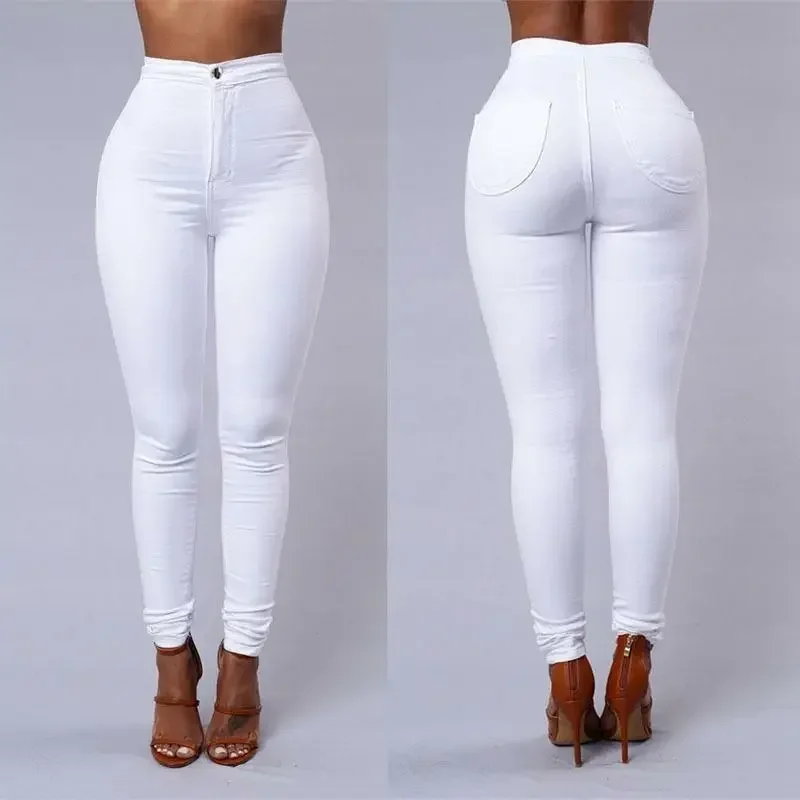 Hot Women Pencil Stretch Slim Denim Skinny Jeans Pants High Waist Jeans Trousers - Image 6