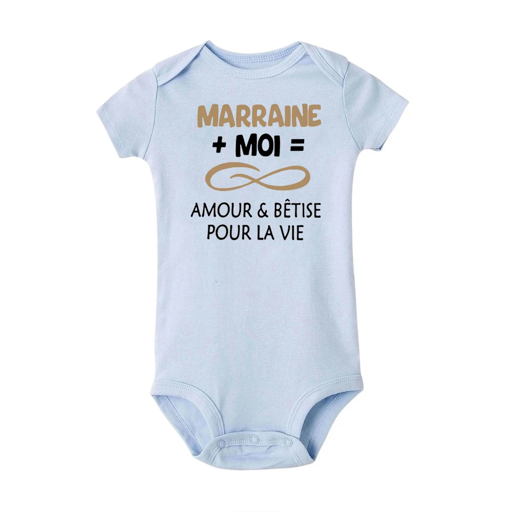 Summer Newborn Infant Baby Clothes Funny French Print Toddler Jumpsuits Boys Girls Unisex Short Sleeve Newborn Bodysuits Outfits - Image 6