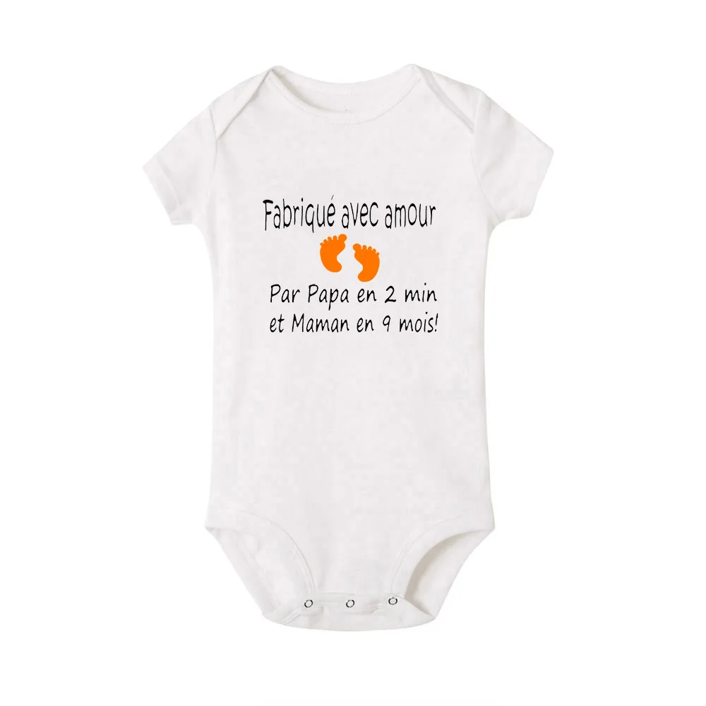 Made with Love Dad In 2 Min and Mom In 9 Months Baby Rompers Newborn Infant Jumpsuit Boy&girls Clothes 3-6-9-12-18-24Months - Image 2
