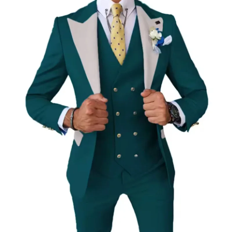 Men's Formal 3Piece Slim Fit Suit Blazer Vest And Pants Classical Style Groomsman Tuxedo Wedding dresses Formal Party Set Prom - Image 2