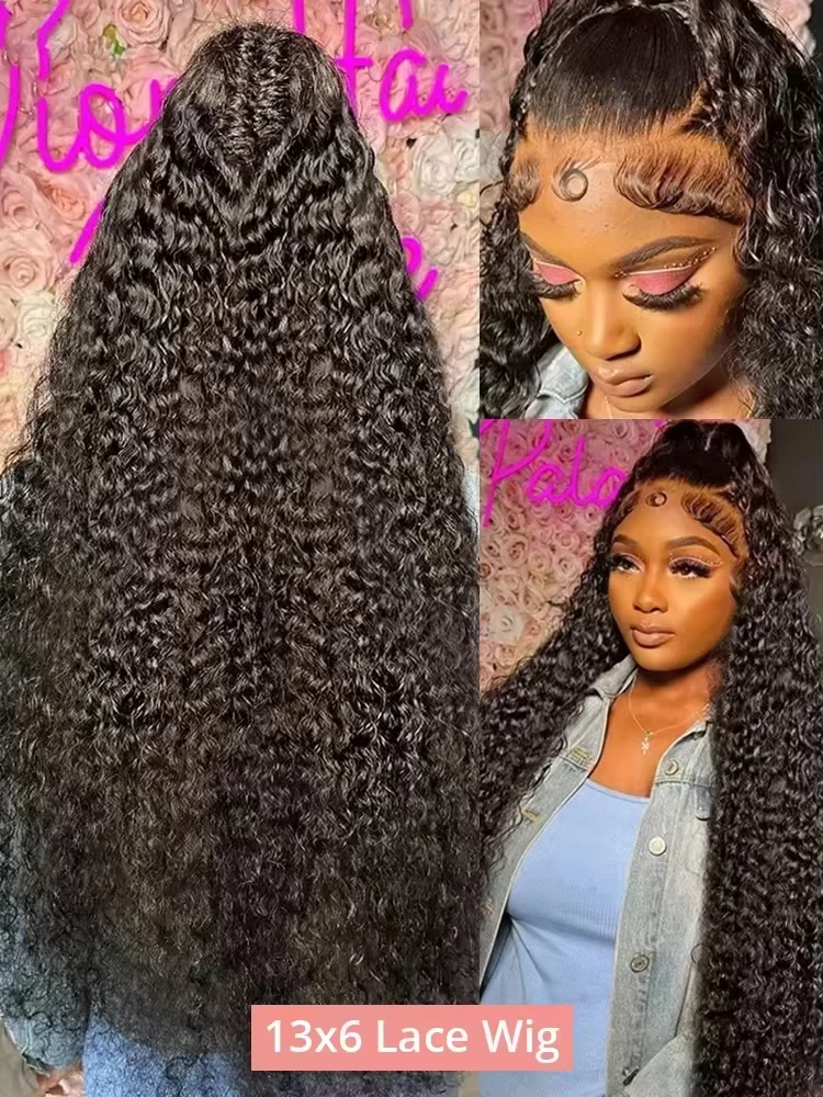 40 44 Inch Deep Wave 13x6 13x4 Lace Front Human Hair Wig 200% Remy Curl 360 Full Lace Frontal Wig Human Hair For Black Women - Image 3