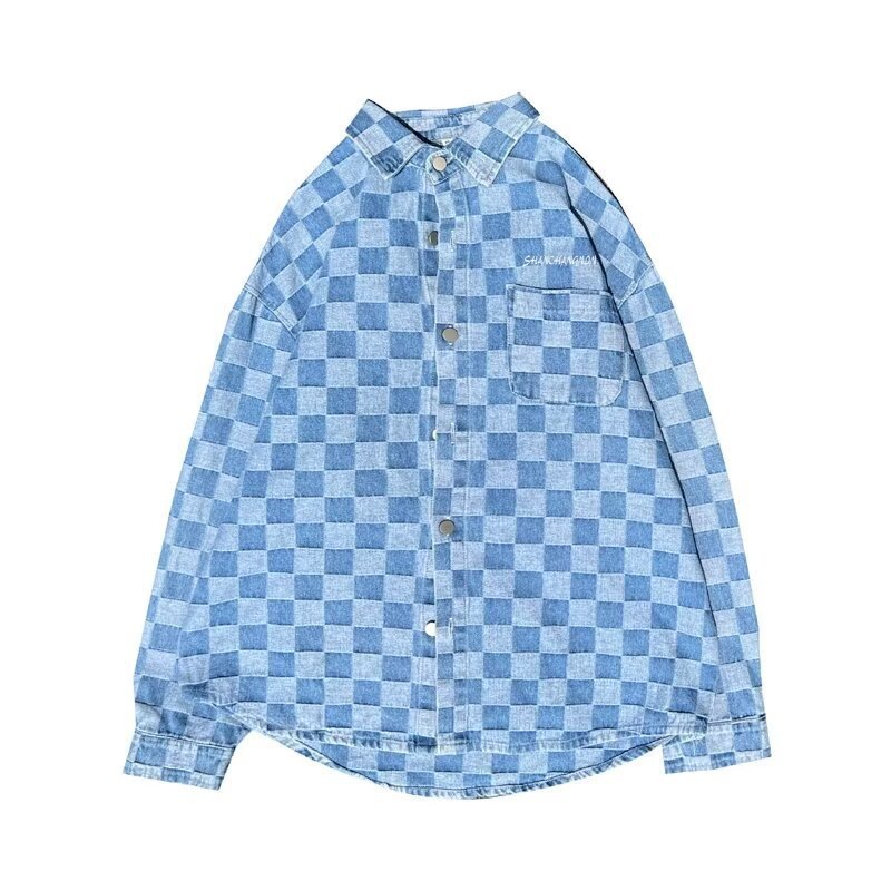 Jacket Trendy Brand Pu Shuai Boys Chessboard Plaid Coat - Image 3