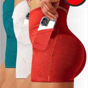 3 Pack Seamless Yoga Shorts - High Waisted Tummy Control, Quick Dry For Gym & Running