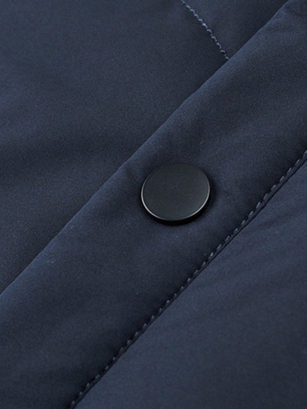 Fall Winter Men Jacket Lapel Fashion Business Lightweight Silk Cotton-padded Coat - Image 5