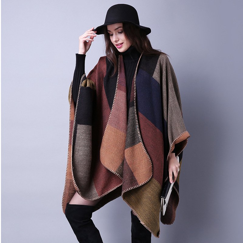 Autumn And Winter Scarf Versatile Lattice Ladies Travel Shawl - Image 3