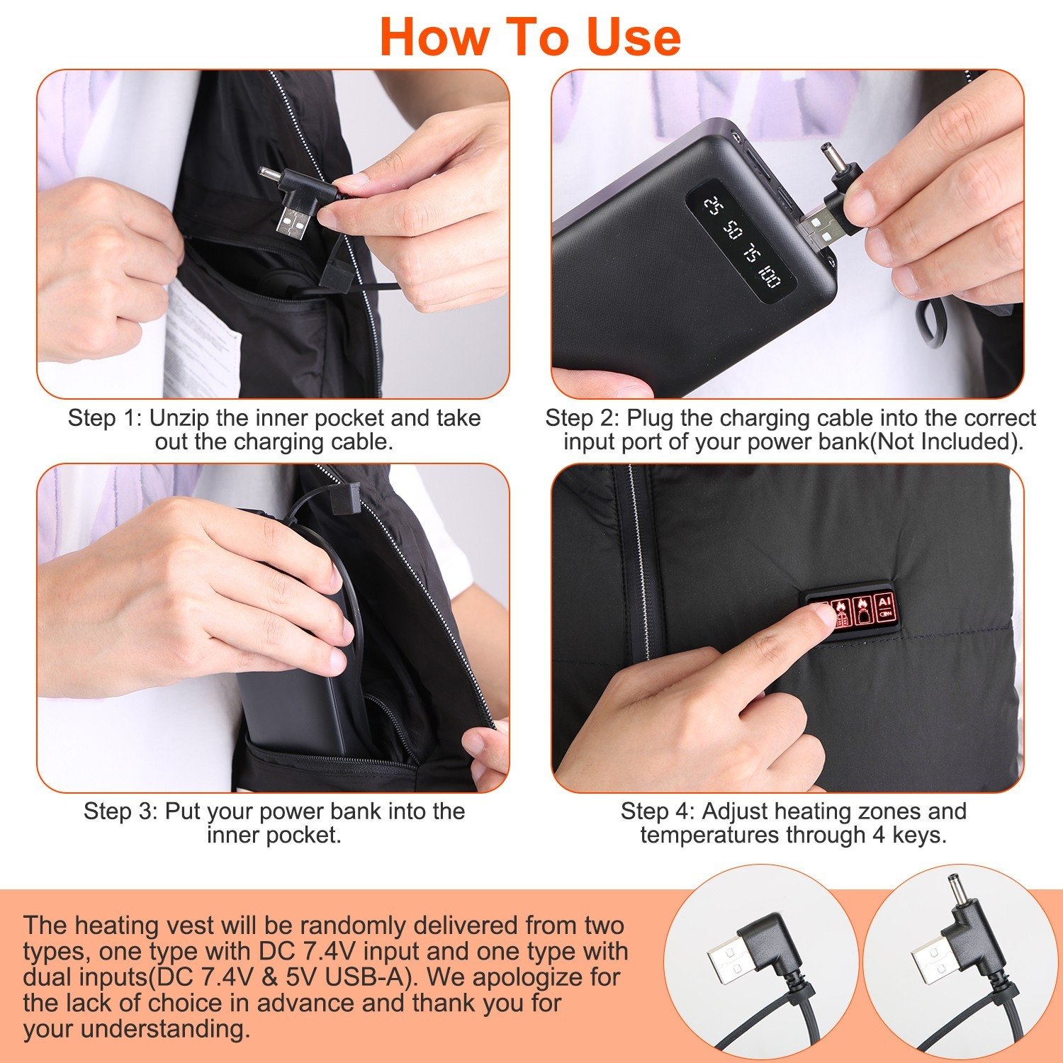 1Pc Heated Vest Men Women Heated Jacket With 23 Heating Zones 3 Heat Levels USB Powered Machine Washable For Winter Hiking Skiing Skating Outdoor Activities - Image 5