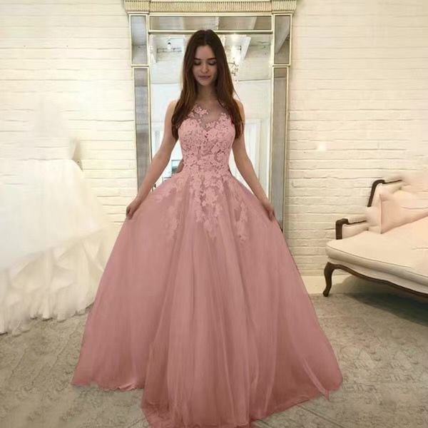 Women Wedding Dress Sleevless Flowers Lace Dress - Image 3