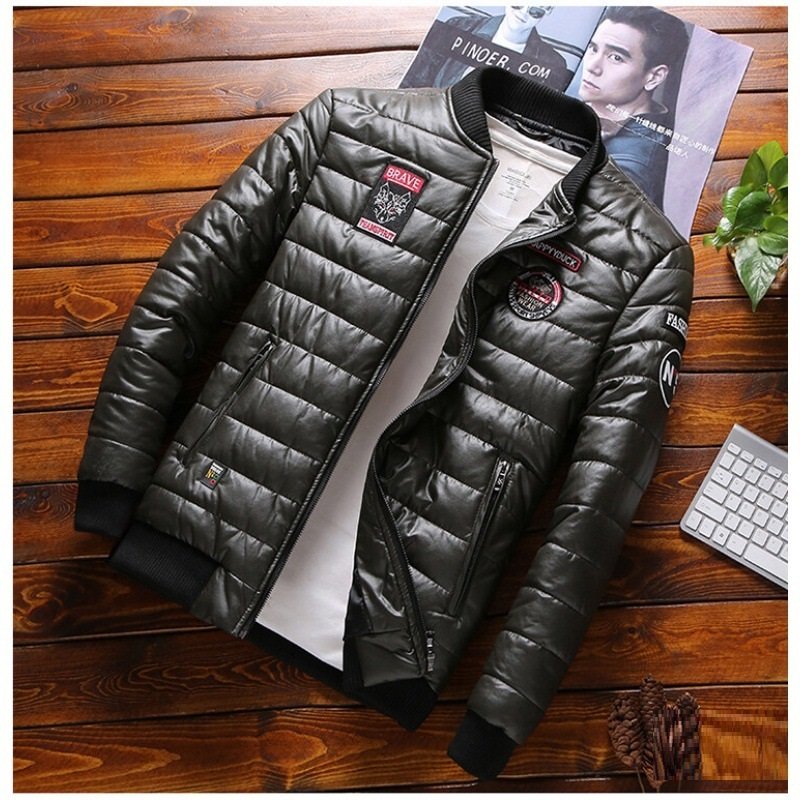 Badge Multi-Label Men's Lint Padded Jacket - Image 2