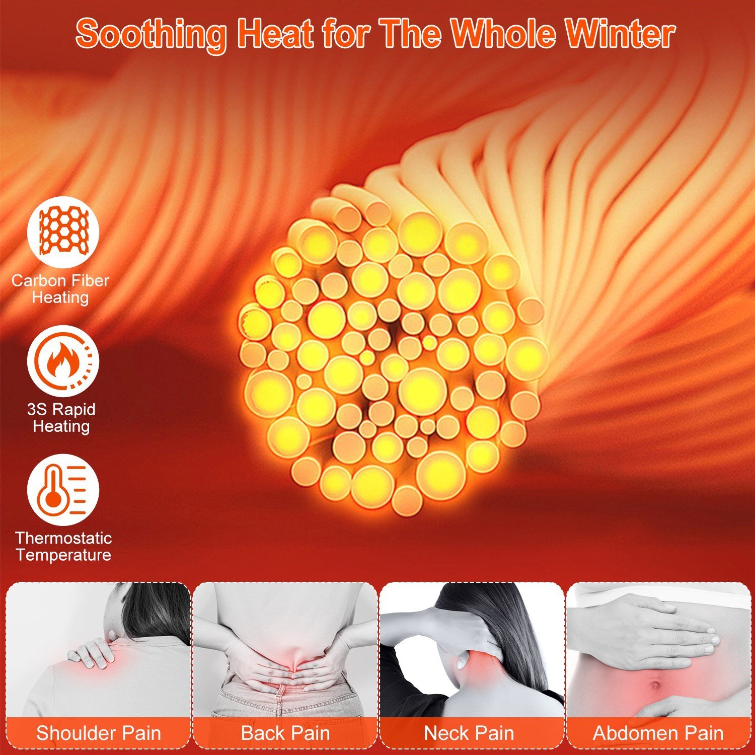 1Pc Heated Vest Men Women Heated Jacket With 23 Heating Zones 3 Heat Levels USB Powered Machine Washable For Winter Hiking Skiing Skating Outdoor Activities - Image 6