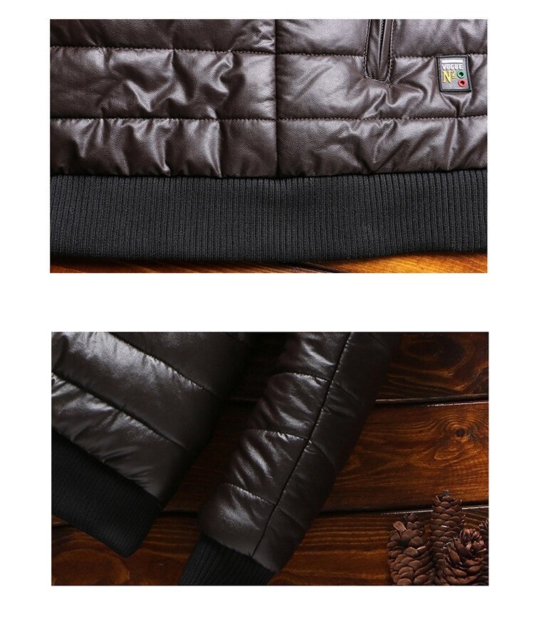 Badge Multi-Label Men's Lint Padded Jacket - Image 5